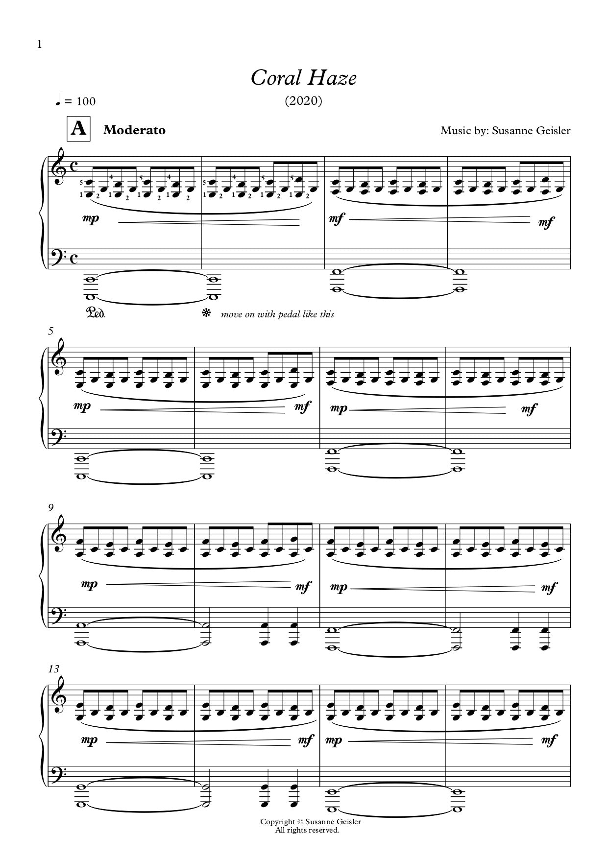 Coral Haze (Sheet Music)